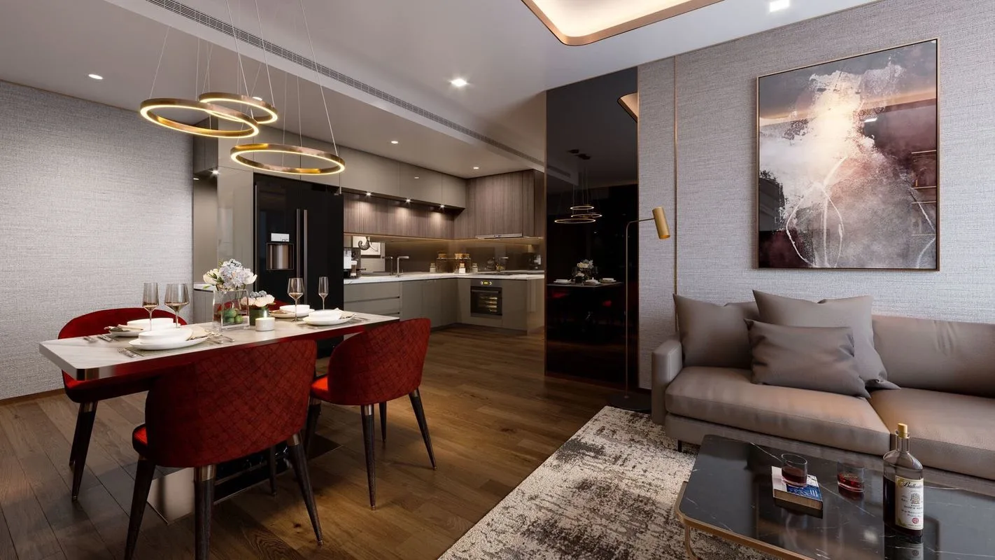 Phòng tắm căn hộ mẫu An Bình Homeland hiện đại, nội thất cao cấp, thiết kế tối giản.