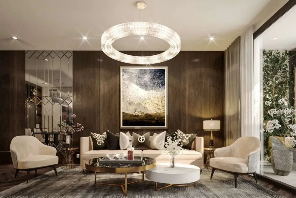 Phòng ăn căn hộ mẫu An Bình Homeland ấm cúng, nội thất cao cấp, phù hợp gia đình trẻ.