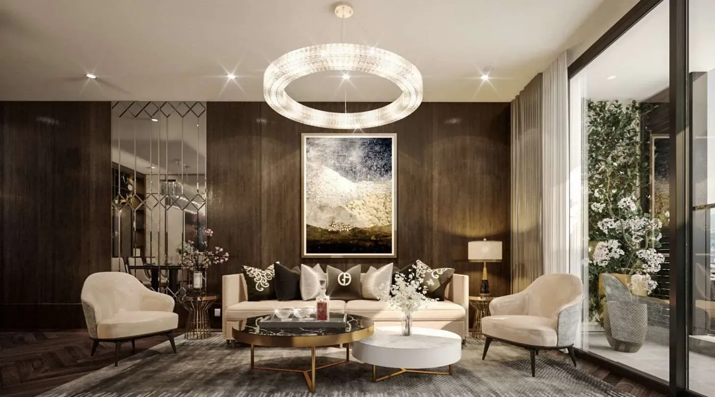 Phòng ăn căn hộ mẫu An Bình Homeland ấm cúng, nội thất cao cấp, phù hợp gia đình trẻ.