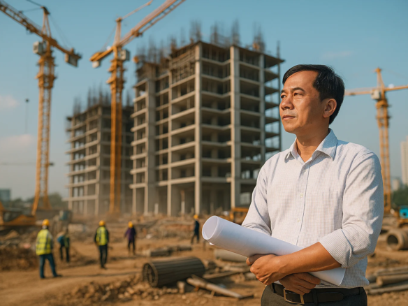 Chủ đầu tư An Bình Homeland kiểm tra tiến độ xây dựng dự án tại Dương Nội