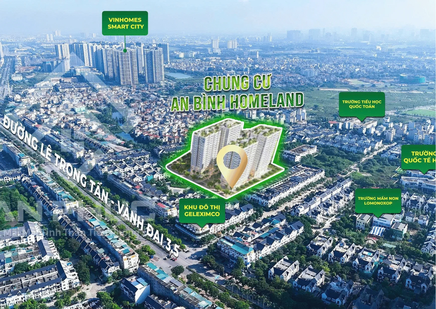 Chung cư An Bình Hà Đông gần siêu thị Aeon Mall và trung tâm thương mại lớn