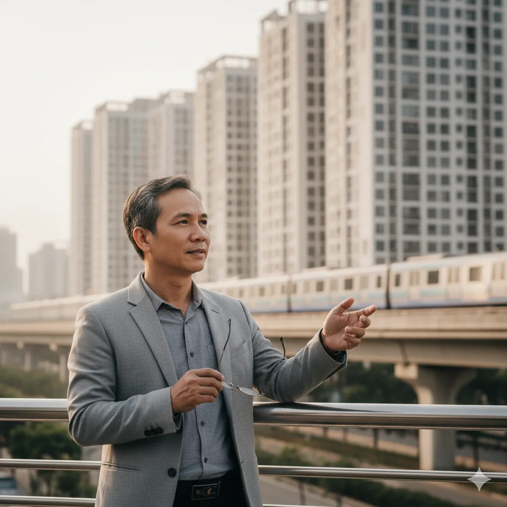 Nhà đầu tư phân tích bản vẽ và kế hoạch tài chính trong căn hộ, minh họa cho thắc mắc có nên đầu tư bất động sản