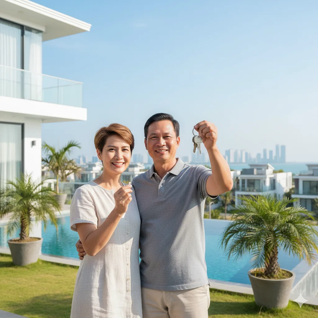 Cặp vợ chồng trung niên Việt Nam lên kế hoạch đầu tư nhà đất