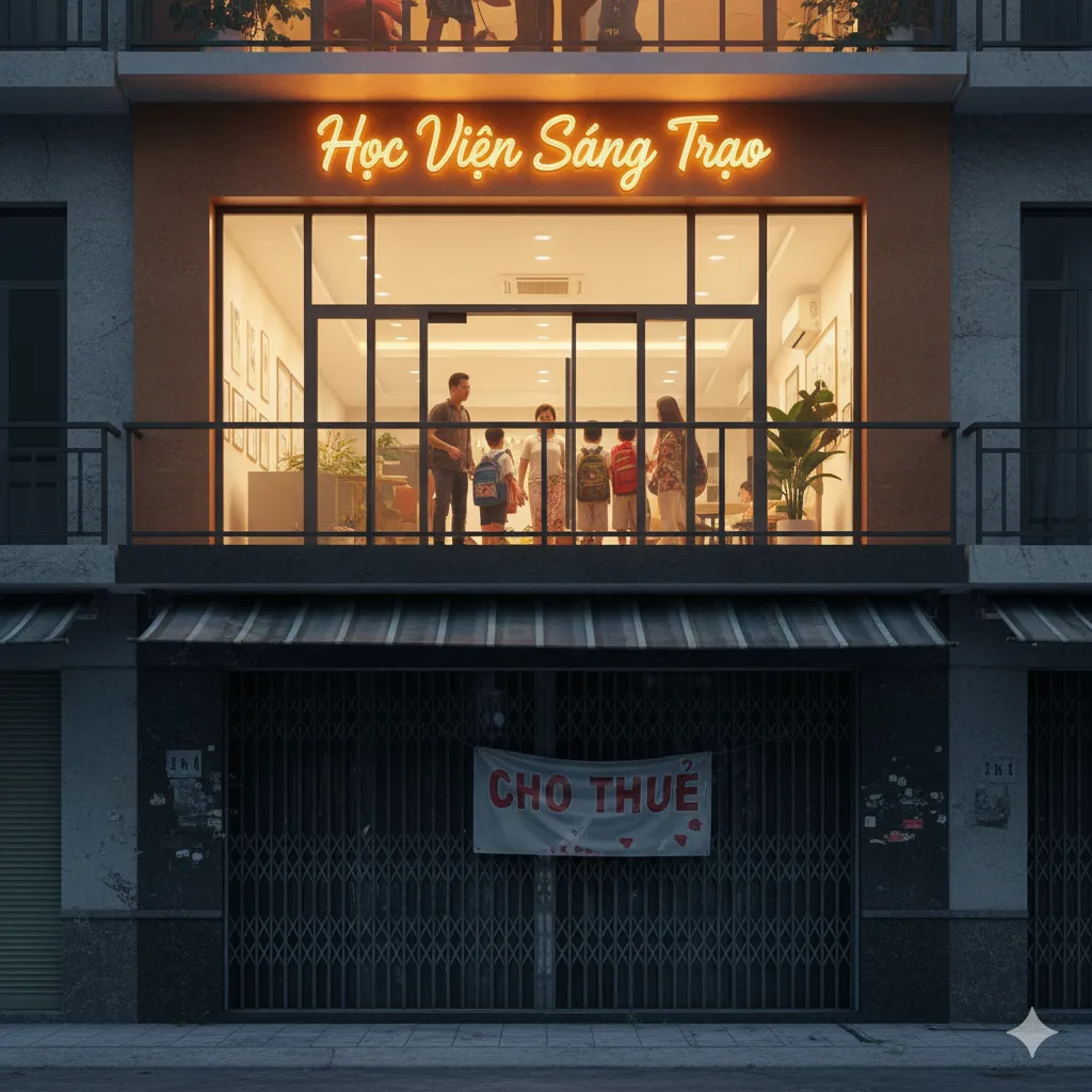 Hình ảnh nhà đầu tư quan sát Hà Nội từ trên cao, nhìn về khu shophouse phát triển nhanh chóng