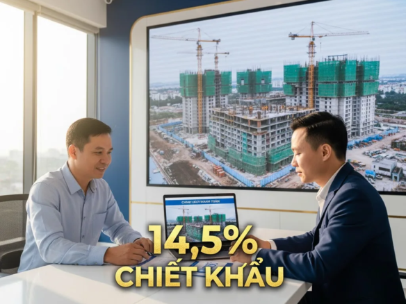 Khách hàng và môi giới đang thảo luận chính sách thanh toán ưu đãi 14,5% chiết khấu cho Hausman FLC Đại Mỗ, thể hiện sự minh bạch từ kygoibatdongsan, tel: 0838919648