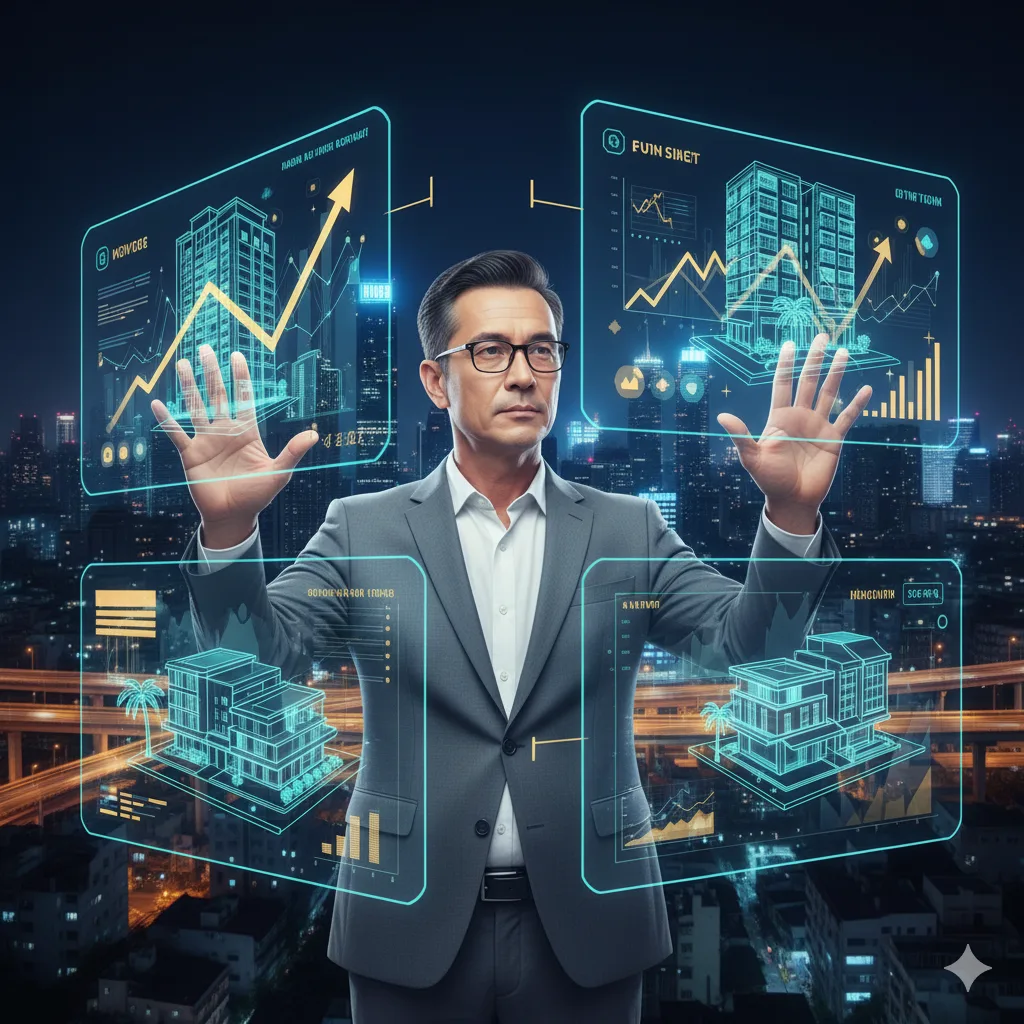 Nhà đầu tư đang khảo sát dự án tiềm năng để đầu tư nhà đất dài hạn