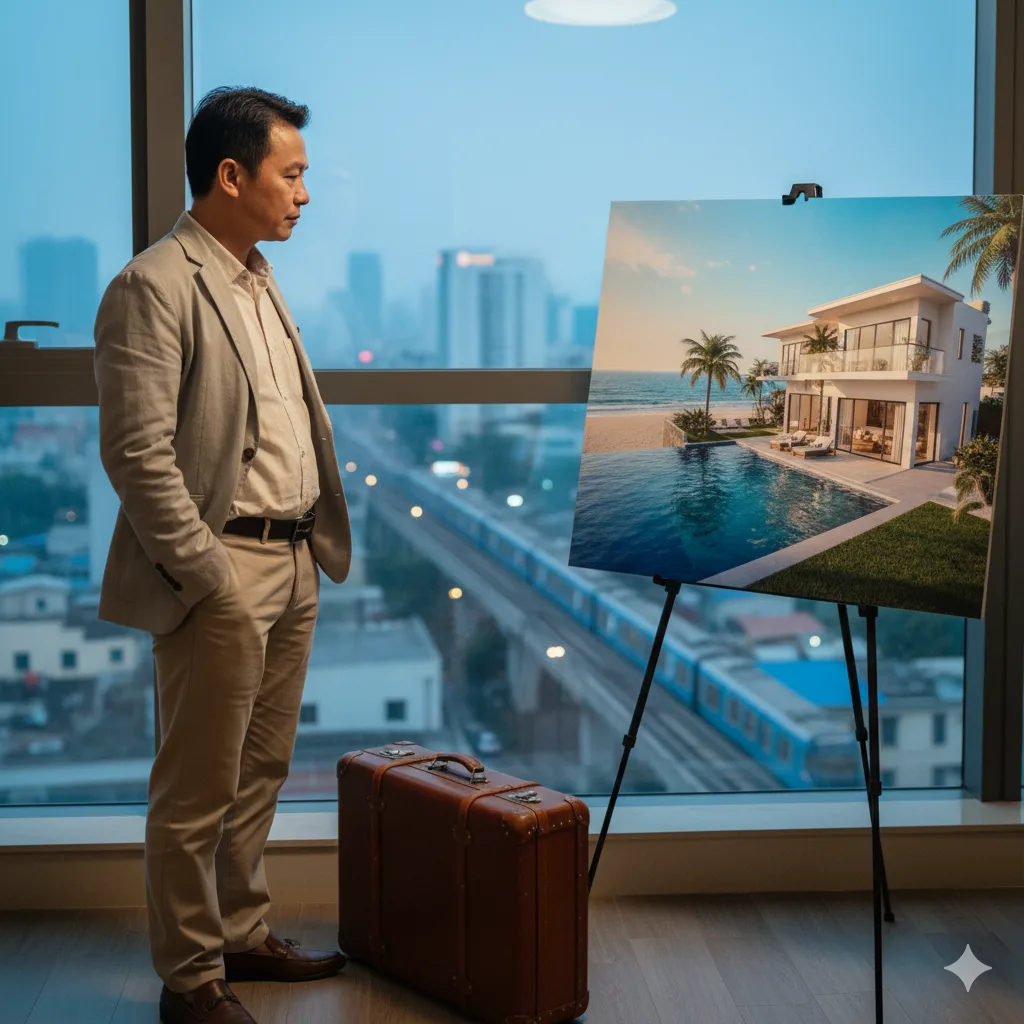 Hình ảnh thực tế nhà đầu tư đang nghiên cứu đầu tư second home Phan Thiết