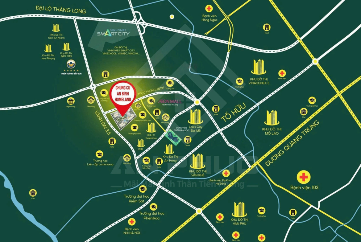 Vị trí chung cư An Bình tại quận Hà Đông, kết nối thuận tiện với trung tâm Hà Nội