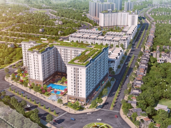chung cu FLC Premier Parc Le Quang Dao, mat tien khu can ho va shophouse, du an FLC Premier Parc Ha Dong, thiet ke tan co dien