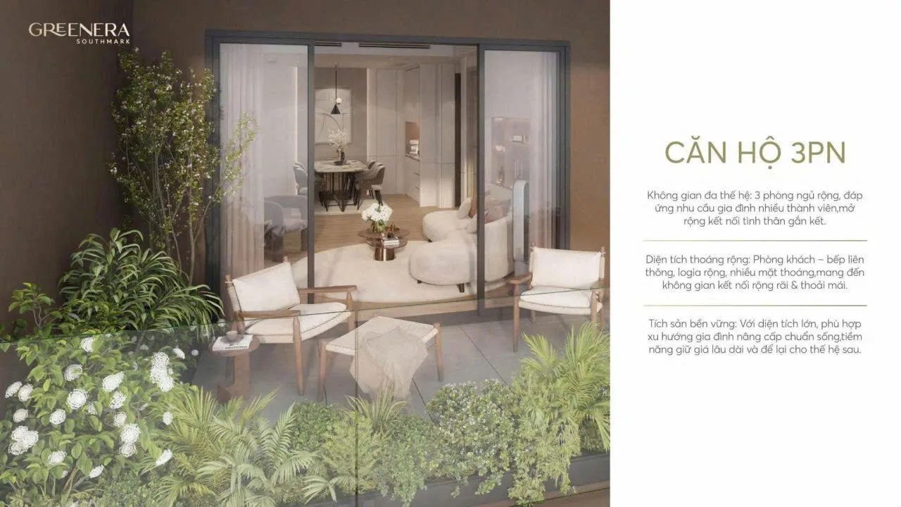 Bản vẽ mặt bằng chi tiết căn hộ 3 phòng ngủ tòa SM3 Seren dự án Greenera Southmark diện tích 98.6m2 và 111m2