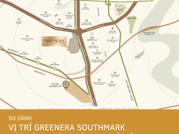 So sánh vị trí Greenera Southmark với các dự án phía Nam Hà Nội: Tọa độ "Vàng" giữa tâm điểm quy hoạch
