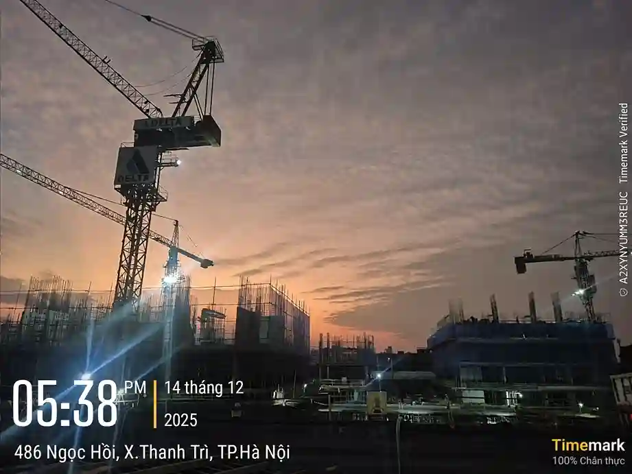 Tiến độ thi công tòa SM3 Seren dự án Greenera Southmark tháng 12/2025 - Tel: 0838.919.648