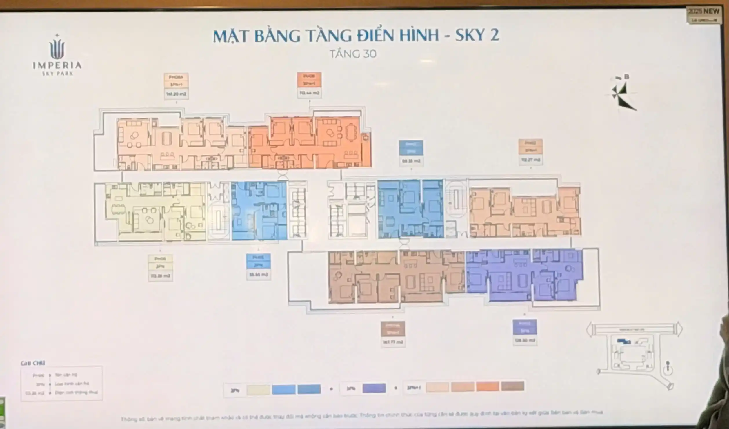 Bản vẽ kỹ thuật mặt bằng điển hình dự án Imperia Sky Park từ chủ đầu tư MIK Group tầng 30
