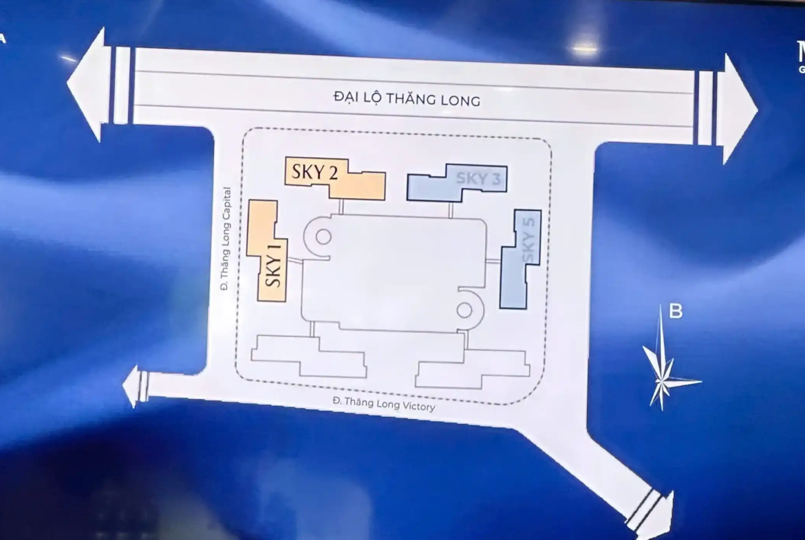 Sơ đồ mặt bằng tổng thể 6 tòa tháp tại đại đô thị Imperia Sky Park Nam An Khánh