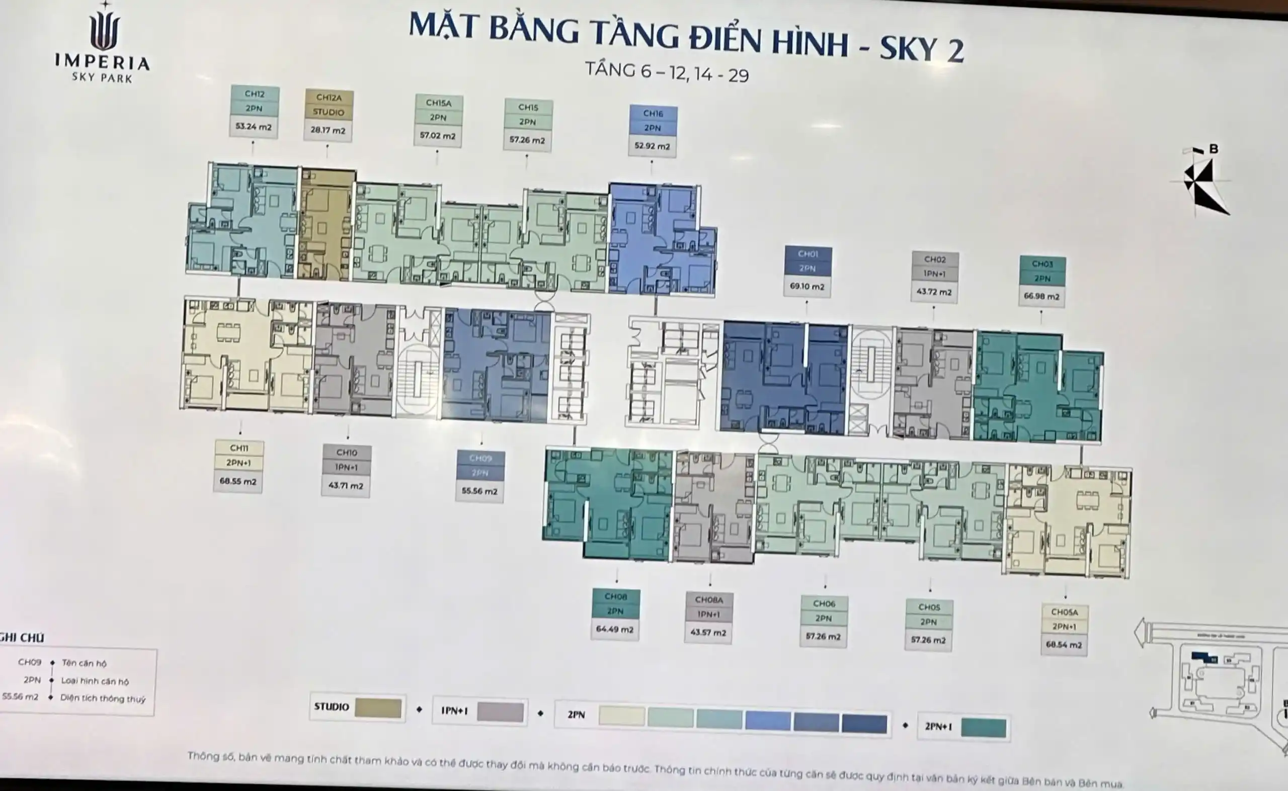 Bản vẽ kỹ thuật mặt bằng điển hình dự án Imperia Sky Park từ chủ đầu tư MIK Group