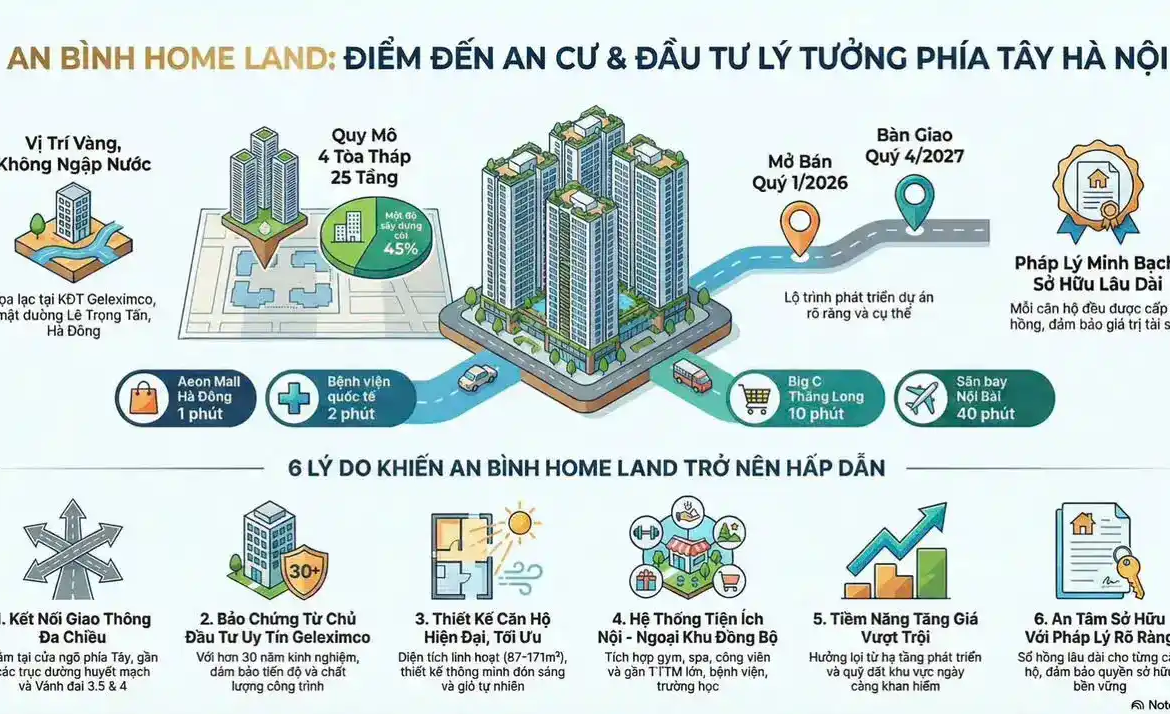 Tiện ích xung quanh C1 dự án An Bình Homeland
