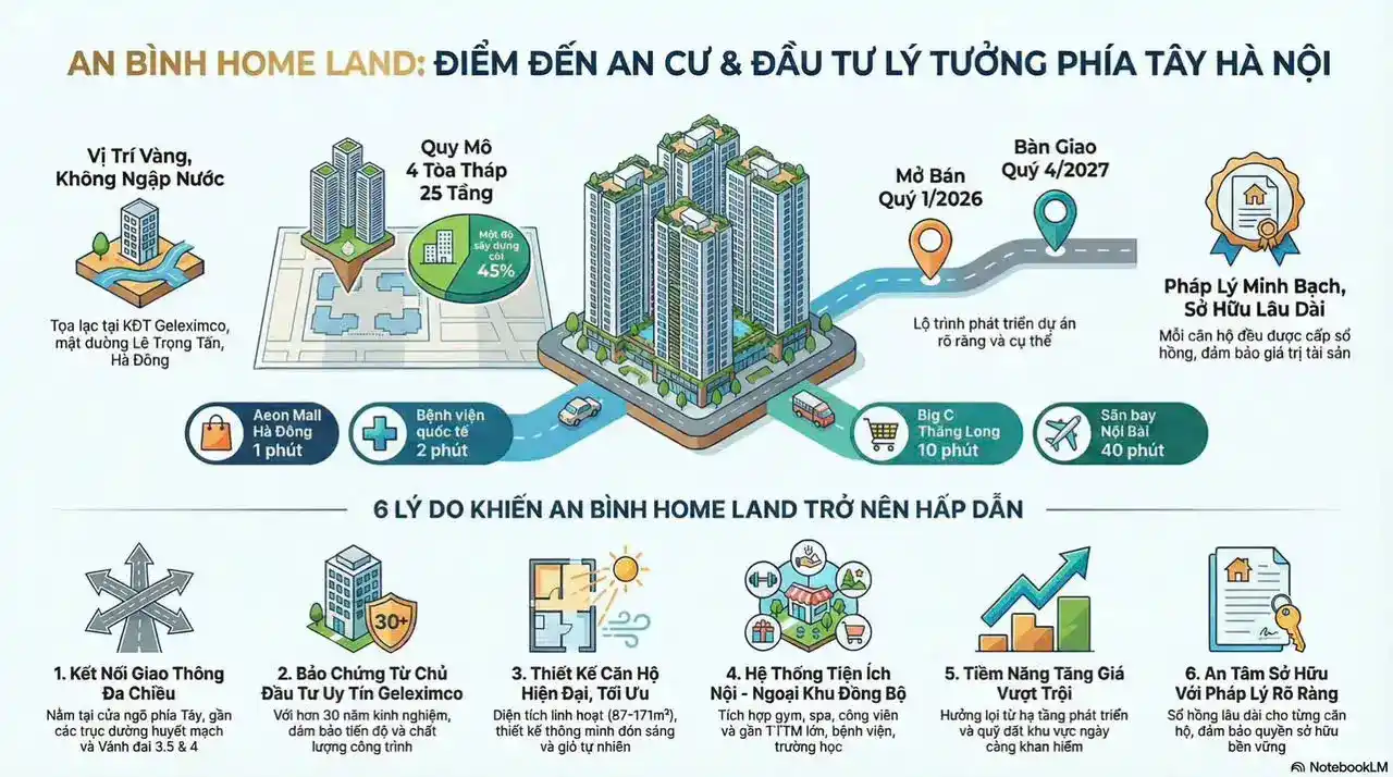 Tiện ích xung quanh C1 dự án An Bình Homeland