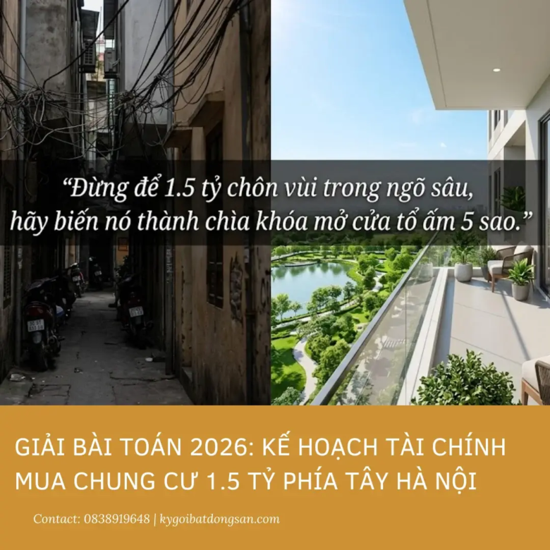 Giải bài toán 2026: Kế hoạch tài chính mua chung cư 1.5 tỷ phía Tây Hà Nội